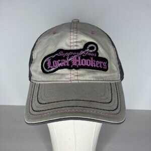 Womens Fishing Support Your Local Hookers Adjustable Hat Cap Funny Novelty
